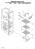 FREEZER LINER PARTS Diagram and Parts List for ED2HBEXTQ01  Whirlpool Refrigerator