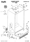 CABINET PARTS Diagram and Parts List for IKQ224304  Inglis Refrigerator