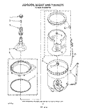 AGITATOR, BASKET AND TUB Diagram and Parts List for 6LA6300XTW0  Whirlpool Washer