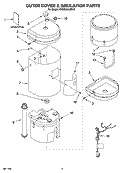 OUTER COVER & INSULATION PARTS Diagram and Parts List for KHWS160JWH3  KitchenAid Miscellaneous