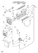 ICEMAKER, OPTIONAL Diagram and Parts List for CS25AEXHN00  Crosley Refrigerator