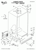 CABINET PARTS Diagram and Parts List for 6GD25DCXHS10  Whirlpool Refrigerator