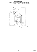 DOOR PARTS Diagram and Parts List for GH5184XPB1  Whirlpool Microwave