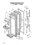 REFRIGERATOR DOOR Diagram and Parts List for 8ED25DQXAN01  Whirlpool Refrigerator