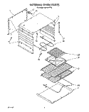 INTERNAL OVEN Diagram and Parts List for RS313PXTT0  Whirlpool Range