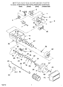 MOTOR AND ICE CONTAINER Diagram and Parts List for GD22DCXHT00  Whirlpool Refrigerator