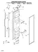 FREEZER DOOR PARTS Diagram and Parts List for KSRD25FKWH04  KitchenAid Refrigerator