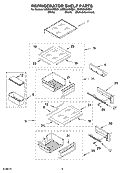 REFRIGERATOR SHELF PARTS Diagram and Parts List for KSSS36QMB01  KitchenAid Refrigerator
