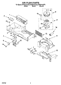AIR FLOW PARTS Diagram and Parts List for KHMS155LWH3  KitchenAid Microwave