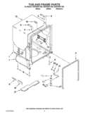 TUB AND FRAME PARTS Diagram and Parts List for WDF530PLYB2  Whirlpool Dishwasher