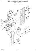 AIR FLOW AND RESERVOIR Diagram and Parts List for KSSS36MAX04  KitchenAid Refrigerator