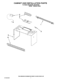 CABINET AND INSTALLATION PARTS Diagram and Parts List for IMH16XWS3  Whirlpool Microwave