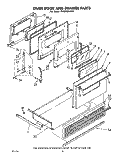 OVEN DOOR AND DRAWER Diagram and Parts List for RF4900XLW0  Whirlpool Range