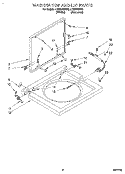 WASHER TOP AND LID Diagram and Parts List for LTG5243BW0  Whirlpool Washer Dryer Combo