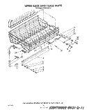 UPPER RACK AND TRACK Diagram and Parts List for 4KUDA220T0  KitchenAid Dishwasher