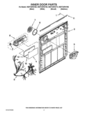 INNER DOOR PARTS Diagram and Parts List for WDF730PAYM2  Whirlpool Dishwasher