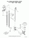 FILL, DRAIN AND OVERFILL PARTS Diagram and Parts List for KUDC10IXWH2  KitchenAid Dishwasher