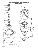 AGITATOR, BASKET AND TUB Diagram and Parts List for LA9320XYW0  Whirlpool Washer
