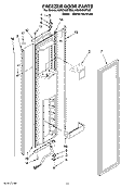 FREEZER DOOR PARTS Diagram and Parts List for KSSO48QTB02  KitchenAid Refrigerator