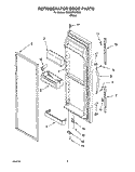 REFRIGERATOR DOOR Diagram and Parts List for 7GD22DFXFW02  Whirlpool Refrigerator