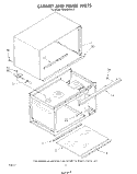 CABINET AND HINGE Diagram and Parts List for MW8800XS2  Whirlpool Microwave