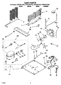 UNIT PARTS Diagram and Parts List for KTRS22ELWH02  KitchenAid Refrigerator