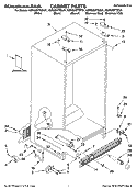 CABINET PARTS Diagram and Parts List for KSRG25FTBL01  KitchenAid Refrigerator