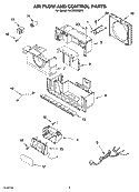 AIR FLOW AND CONTROL PARTS Diagram and Parts List for YACQ068MP0  Whirlpool Air Conditioner