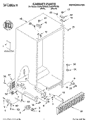 CABINET, LITERATURE Diagram and Parts List for CS25AFXKT00  Crosley Refrigerator