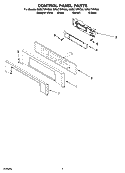 CONTROL PANEL PARTS Diagram and Parts List for GBS277PRB00  Whirlpool Wall Oven