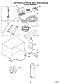 OPTIONAL PARTS  (NOT INCLUDED) Diagram and Parts List for CAR30WCR0  Crosley Air Conditioner