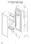 REFRIGERATOR DOOR Diagram and Parts List for KSRS27FGBL02  KitchenAid Refrigerator