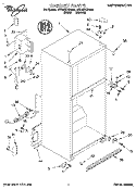 CABINET Diagram and Parts List for 3ET18ZKXDW02  Whirlpool Refrigerator