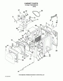 CABINET PARTS Diagram and Parts List for 7MWGD7800XW0  Whirlpool Dryer