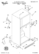 CABINET Diagram and Parts List for ET20GKXFN00  Whirlpool Refrigerator
