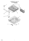 DISHRACK Diagram and Parts List for DP840DWGX1  Whirlpool Dishwasher