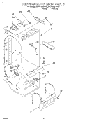 REFRIGERATOR LINER Diagram and Parts List for 8ED25DQXFW01  Whirlpool Refrigerator