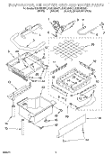 EVAPORATOR, ICE CUTTER GRID AND WATER Diagram and Parts List for KUIS155HBL1  KitchenAid Ice Maker