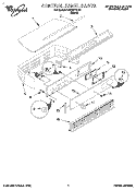 CONTROL PANEL Diagram and Parts List for SB100PEDB1  Whirlpool Wall Oven