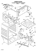 LINER PARTS Diagram and Parts List for ET8WTMXKT03  Whirlpool Refrigerator