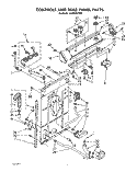 CONTROLS AND REAR PANEL Diagram and Parts List for LA5550XPW8  Whirlpool Washer