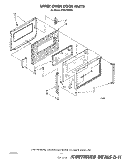 UPPER OVEN DOOR Diagram and Parts List for SE950PERW2  Whirlpool Range