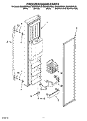 FREEZER DOOR PARTS Diagram and Parts List for GS6NBEXRT00  Whirlpool Refrigerator