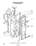 FREEZER DOOR Diagram and Parts List for ED22MMXLWR1  Whirlpool Refrigerator