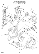 BULKHEAD Diagram and Parts List for LGV6848AN1  Whirlpool Dryer