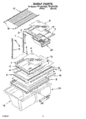 SHELF PARTS, OPTIONAL PARTS Diagram and Parts List for TT21AKXKQ05  Whirlpool Refrigerator