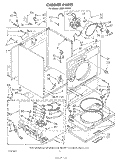 CABINET Diagram and Parts List for LG6811XSW0  Whirlpool Dryer