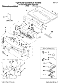 TOP AND CONSOLE PARTS Diagram and Parts List for KGHS01PWH1  KitchenAid Dryer