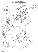 ICEMAKER PARTS Diagram and Parts List for KBLS36FMX00  KitchenAid Refrigerator