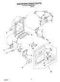 DISPENSER FRONT Diagram and Parts List for TS22AFXKQ04  Estate Refrigerator